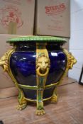 A large majolica jardiniere (af)