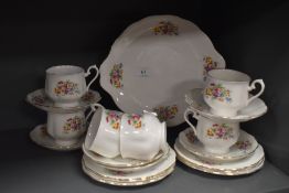 An early to mid 20th Century Royal Albert bone china afternoon tea set , six settings and sandwich
