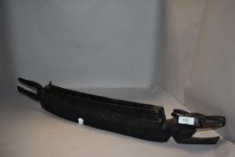 A tribal art style carved longboat, length approx. 72cm