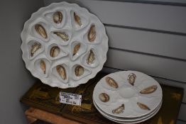 A collection of Oyster, Artichoke and Asparagus porcelain tableware
