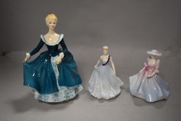 Three 20th Century figurines, being Coalport Royal Caledonian Ball (1993 Limited), Coalport The