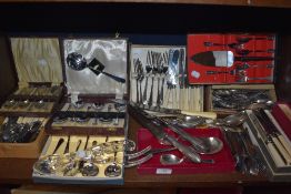 A large selection of vintage later flatware