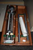 A boxed Casella thermometer or scientific instrument.