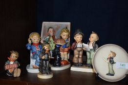 A selection of vintage Hummel figures