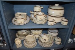 A large mid century dinner and breakfast service by Denby in the Memories pattern