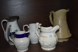 A selection of 19th Century waterjugs, various designs