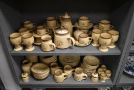 A large selection of Denby stoneware 'Memories' pattern tea and dinner wares.