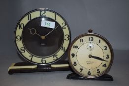 Two vintage mantel clocks