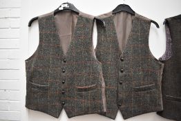 Four waistcoats including tweed, size is a generous small