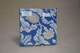 A 18th century Dutch delft tile in an Iznik Persian pattern