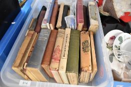A selection of text library and reference books including Dickens