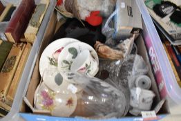 A selection of ceramics and glass with womble