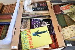 A selection of text library and reference books including Star wars interest