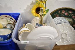 A selection of ceramics including tea cups