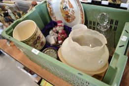 A selection of ceramics and glaswares