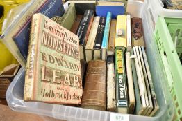 A selection of text library and reference books including Count Robert in Paris