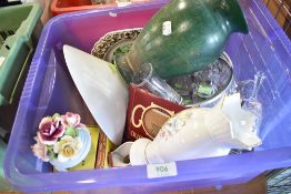 A selection of ceramics and glaswares