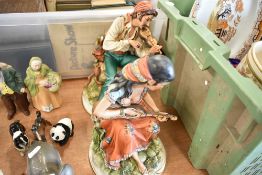 Two Capodimonte Italian figures both by Mariani of musicians both AF