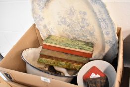 A selection of ceramics and tins etc