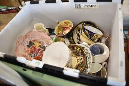A selection of ceramics and glaswares