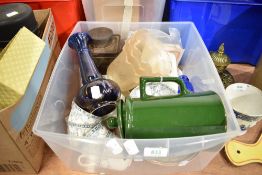A selection of ceramics and glasswares