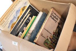 A selection of text library and reference books including auction brochures