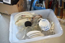 A selection of ceramics and glasswares