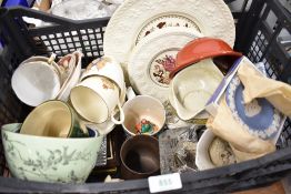 A selection of ceramics and glass wares
