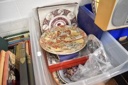 A selection of ceramics including Japanese plate