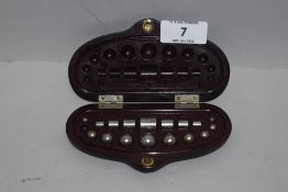 An early 20th century engineers or metal workers steel ball and rollers set by Hoffmann