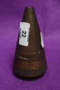 A military ammunition shell head having cross section for display or educational engineers purpose