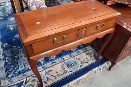 An Oriental hardwood side table, width approx. 91cm