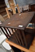 An early 20th Century table top revolving bookcase centre (af)