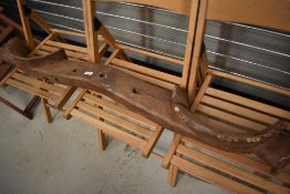 An antique wooden Ox yoke, of rustic design