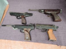 Four .177 Air Pistols, West German Record, Chinese, Webley & Scott Typhoon and Italian RO71