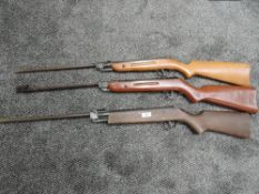 Three Air Rifles, Chezlovakia Slavia 624 .177, Diana G25 .177 and Hungarian LG527 .22