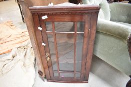 A 19th Century mahogany wall display of small proportions, height approx. 72cm