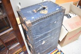 A vintage travel trunk