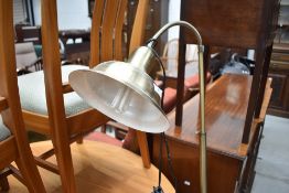 A modern brass standard /reading lamp