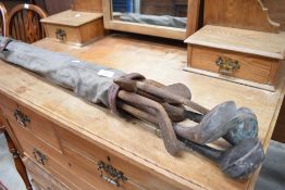 A selection of vintage golf clubs