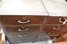 Two large vintage office or shop drawer units