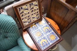 Two tile top trays