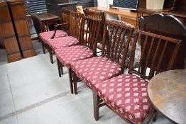A set of five (four plus one) George III style dining chairs