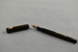 A Waterman Ideal leverfill fountain pen in BHR (slightly discoloured) with single band to the cap