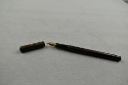 A De La Rue Onoto the Pen plunger fill fountain pen in BHR(discoloured) with clipless cap. Approx