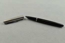 A Parker 51 in black with steel cap (wrong cap). Approx 13.2cm