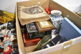 A selection of mixed items and ceramics including singing fish