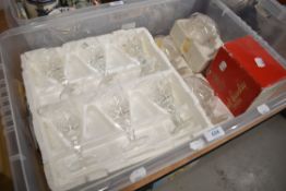 A selection of mixed boxed glasswares