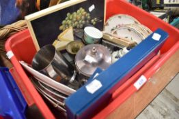 A selection of mixed items and ceramics including tea bowl
