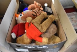 A selection of teddy bears and soft toys